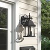 Designers Fountain Devonshire 19 in 3Light Black Outdoor Wall Lantern with Clear Glass Shade 2981-BK